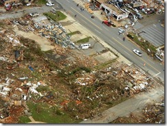 Across the street from Alberta Baptist Church in Tuscalosa after April 27 2011 Storm